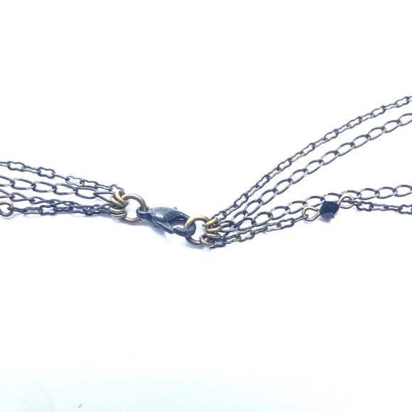 90s Erickson Beamon 4-Strand Crystal Necklace — Rose Pendant w/Cross Detail —EUC - Picture 5 of 7